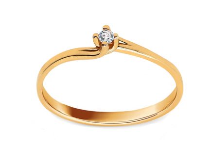 Bague de fiançailles en or avec diamants Lonna 0,030 ct