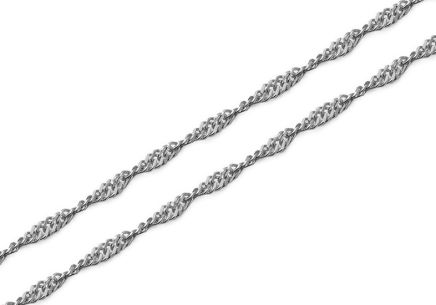 Chaîne Singapour en or blanc k 2,2 mm