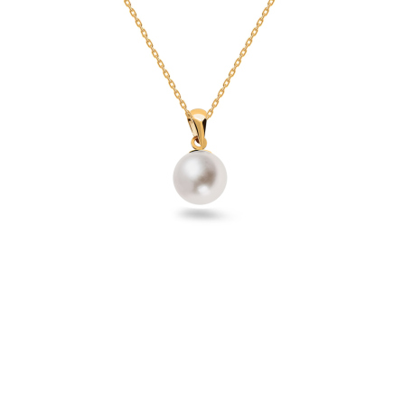 Pendentif simple avec perle blanche 6 mm Brie